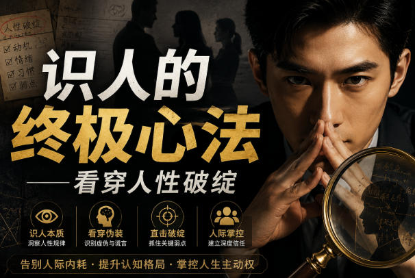 付费文章：识人的终极心法——看穿人性破绽 - 臻优资源网