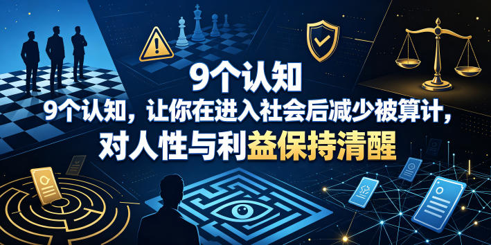 付费文章:9个认知,让你在进入社会后减少被算计,对人性与利益保持清醒 - 臻优资源网