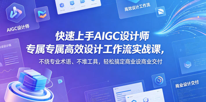 快速上手AIGC设计师专属高效设计工作流实战课，不绕专业术语、不堆工具，轻松搞定商业设计交付 - 臻优资源网