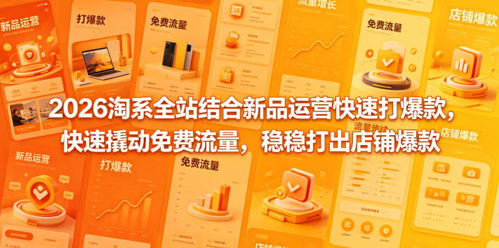 2026淘系全站结合新品运营快速打爆款，快速撬动免费流量，稳稳打出店铺爆款（更新5月12日） - 臻优资源网