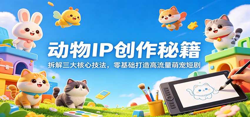 动物IP创作秘籍：拆解三大核心技法，零基础打造高流量萌宠短剧 - 臻优资源网