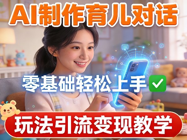 AI制作育儿对话，零基础轻松上手，玩法引流变现教学 - 臻优资源网