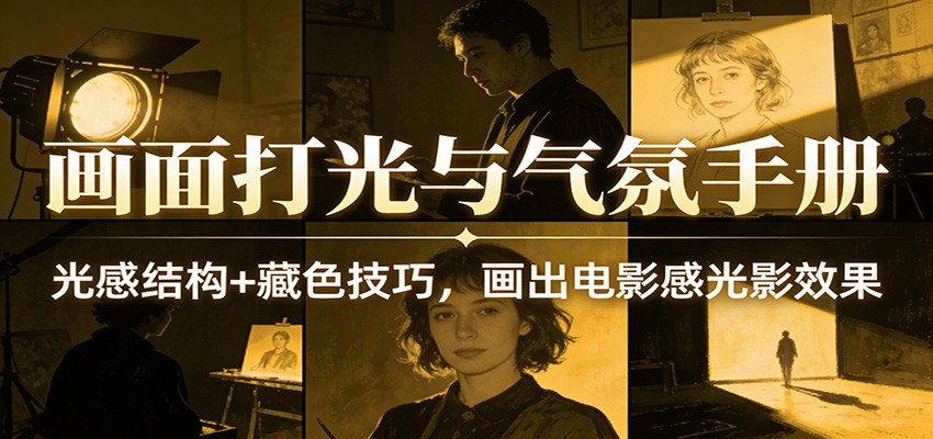 画面打光与气氛手册：光感结构+藏色技巧，画出电影感光影效果 - 臻优资源网