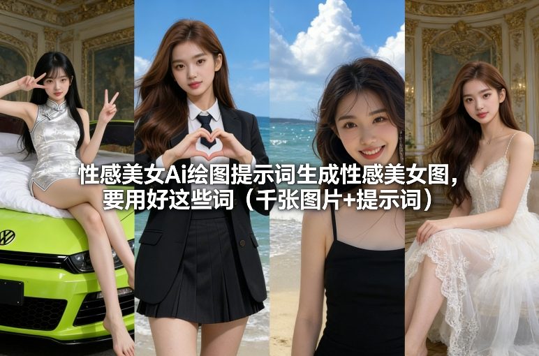 性感美女Ai绘图提示词生成性感美女图，要用好这些词（千张图片+提示词） - 臻优资源网