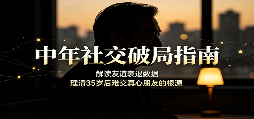 中年社交破局指南：解读友谊衰退数据，理清35岁后难交真心朋友的根源 - 臻优资源网