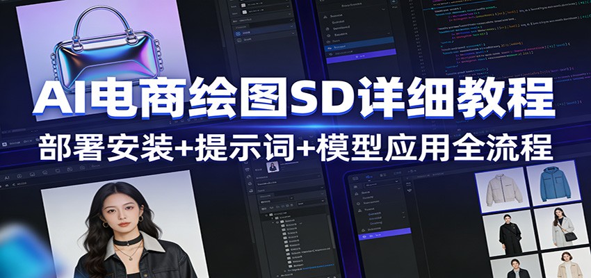AI电商绘图SD详细教程：部署安装+提示词+模型应用全流程 - 臻优资源网