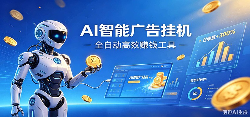 AI智能广告挂机，小白轻松上手，在家自动赚收益 - 臻优资源网