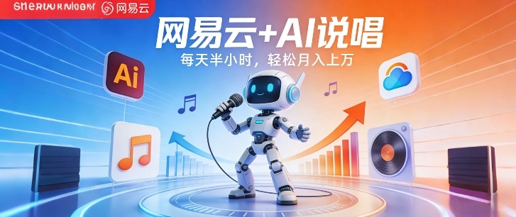 网易云+AI说唱，每天半小时，AI内容创作+流量变现，轻松月入1W - 臻优资源网
