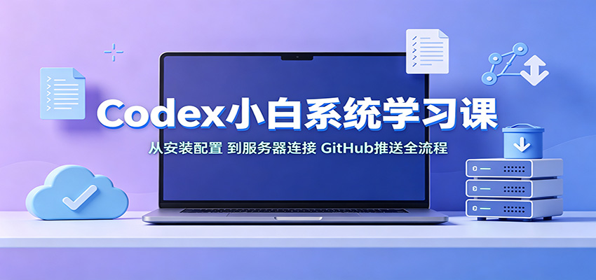 Codex小白系统学习课：小从安装配置，到服务器连接、GitHub推送全流程 - 臻优资源网