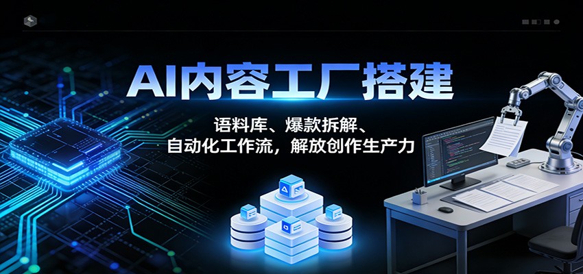 AI内容工厂搭建：语料库、爆款拆解、自动化工作流，解放创作生产力 - 臻优资源网