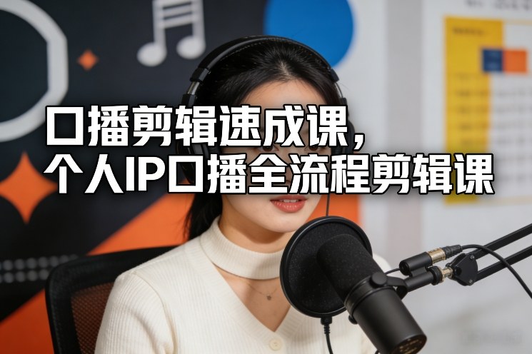 口播剪辑速成课，个人IP口播全流程剪辑课 - 臻优资源网