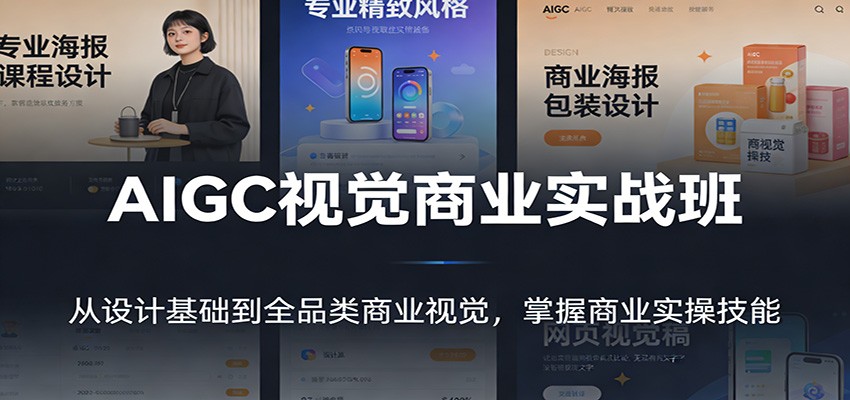 AIGC视觉商业实战班：从设计基础到全品类商业视觉，掌握商业实操技能 - 臻优资源网