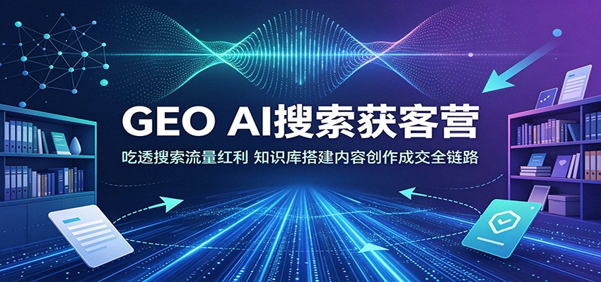 GEO AI搜索获客营：吃透搜索流量红利，知识库搭建内容创作成交全链路 - 臻优资源网