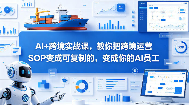 AI+跨境实战课，教你把跨境运营S0变成可复制的，变成你的AI员工 - 臻优资源网