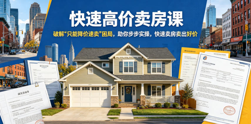 快速高价卖房课，破解“只能降价速卖”困局，助你步步实操，快速卖房卖出好价（更新2026） - 臻优资源网