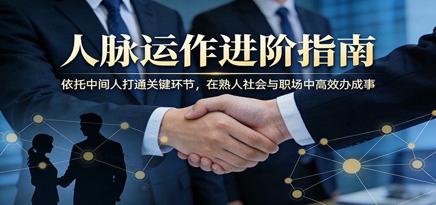 付费文章：人脉运作进阶指南，依托中间人打通关键环节，在熟人社会与职场中高效办成事 - 臻优资源网
