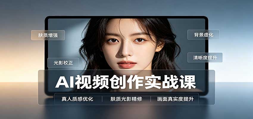 AI视频创作实战课：人物面部情绪调试，真人质感优化，提示词模板与变现方向 - 臻优资源网