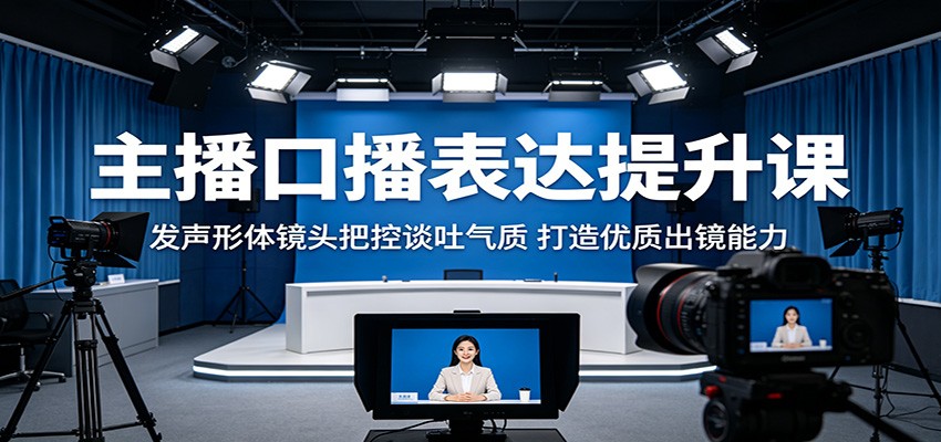 主播口播表达提升课:发声形体镜头把控谈吐气质,打造优质出镜能力 - 臻优资源网