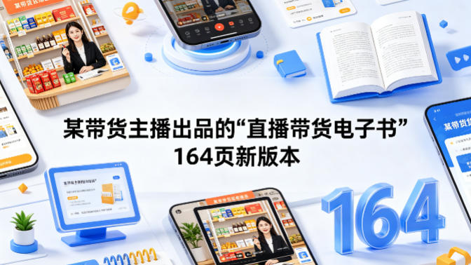某带货主播出品的《直播带货电子书》164页新版本 - 臻优资源网