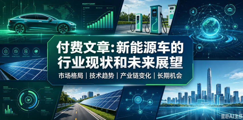付费文章：新能原车的行业现状和未来展望 - 臻优资源网