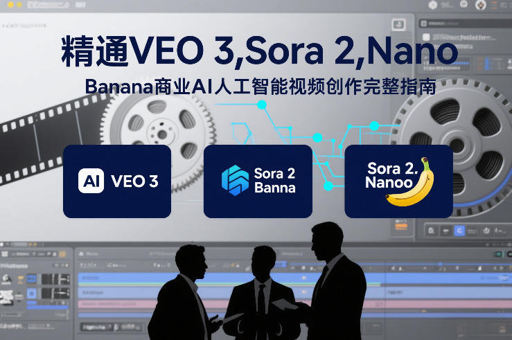 精通VEO 3，Sora 2，Nano Banana商业AI人工智能视频创作完整指南 - 臻优资源网