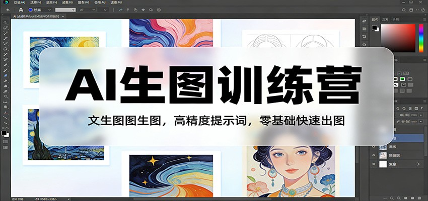 AI生图训练营：文生图图生图，高精度提示词，零基础快速出图 - 臻优资源网