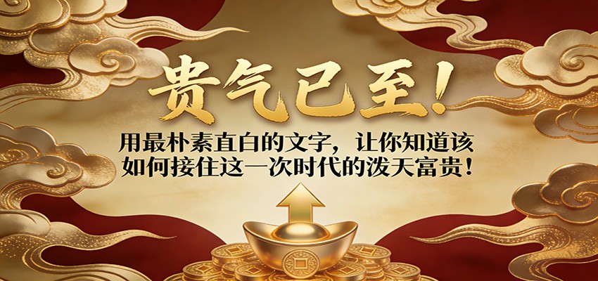 付费文章：贵气已至！用最朴素直白的文字，让你知道该如何接住这一次时代的泼天富贵！ - 臻优资源网