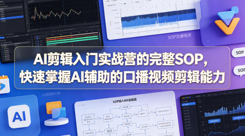 AI剪辑入门实战营的完整SOP，快速掌握AI辅助的口播视频剪辑能力 - 臻优资源网