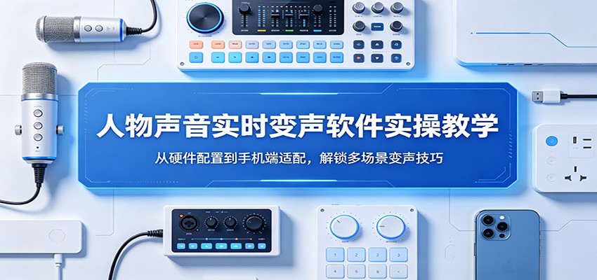 人物声音实时变声软件实操教学：从硬件配置到手机端适配，解锁多场景变声技巧 - 臻优资源网
