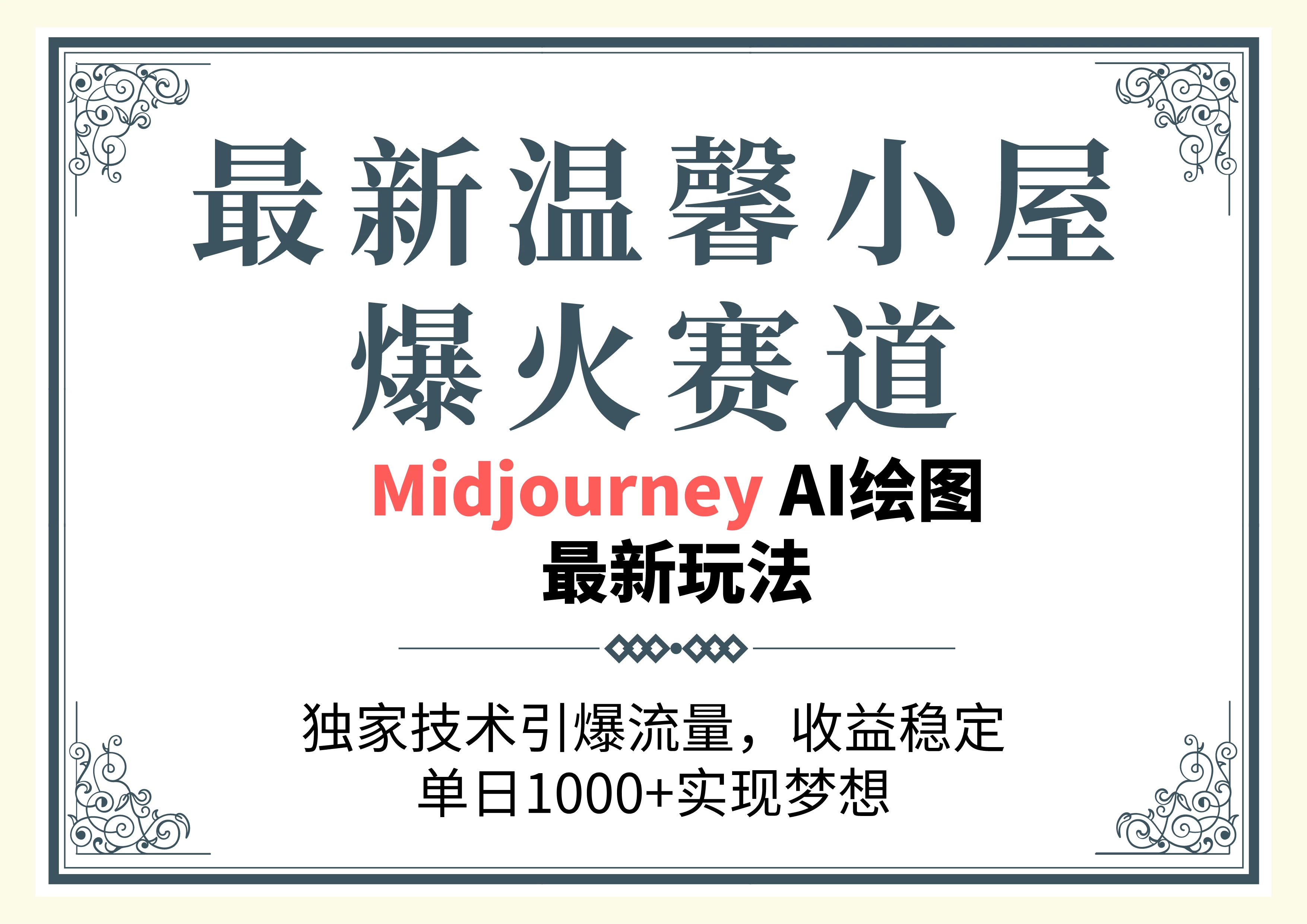 最新温馨小屋爆火赛道,独家技术引爆流量,收益稳定,单日1000+实现梦想 - 项目资源网