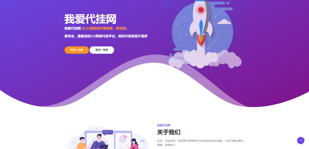 一款简洁的代挂引导HTML源码 - 项目资源网