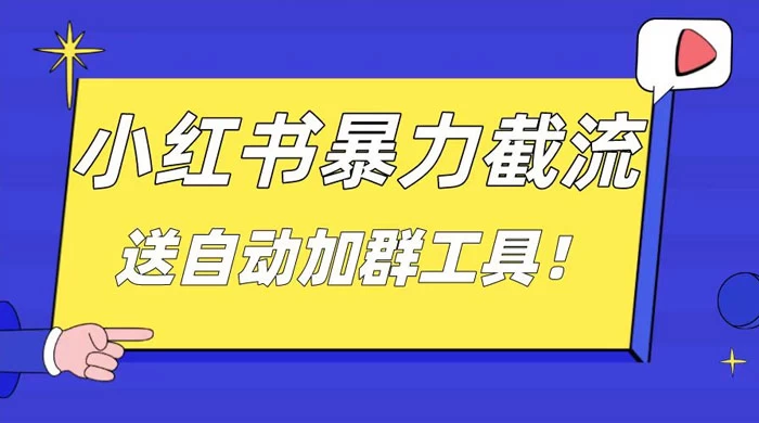 小红书截流引流大法，简单无脑粗暴，日引 20-30 个高质量创业粉 - 项目资源网