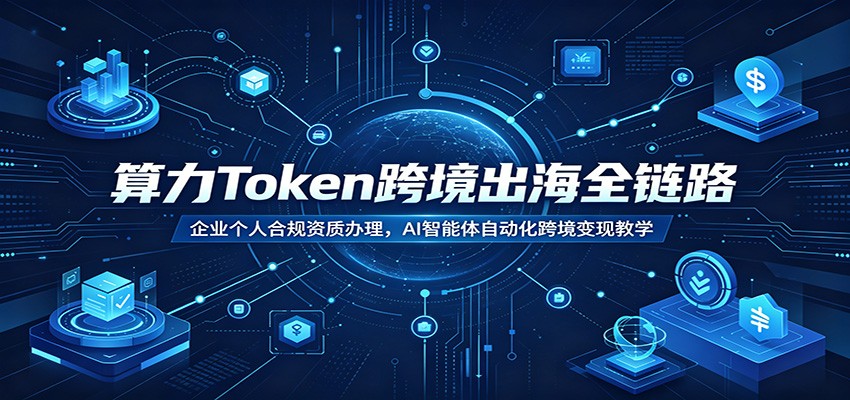 算力Token跨境出海全链路：企业个人合规资质办理，AI智能体自动化跨境变现教学 - 项目资源网