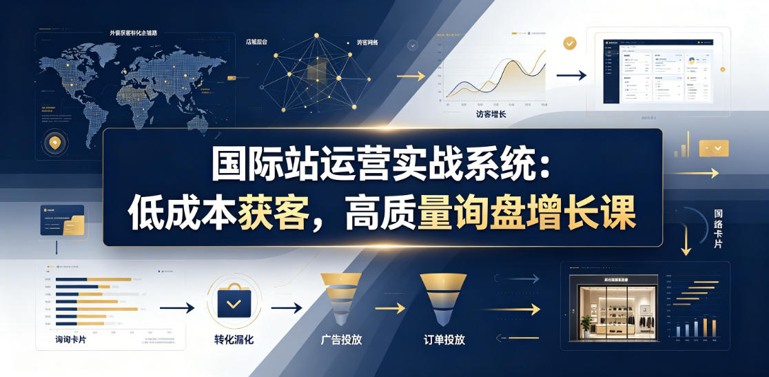 国际站运营实战系统：低成本获客，高质量询盘增长课（更新26年） - 项目资源网