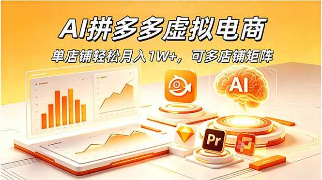 （18987期）AI拼多多虚拟电商，单店铺轻松月入1W+，可多店铺矩阵 - 项目资源网