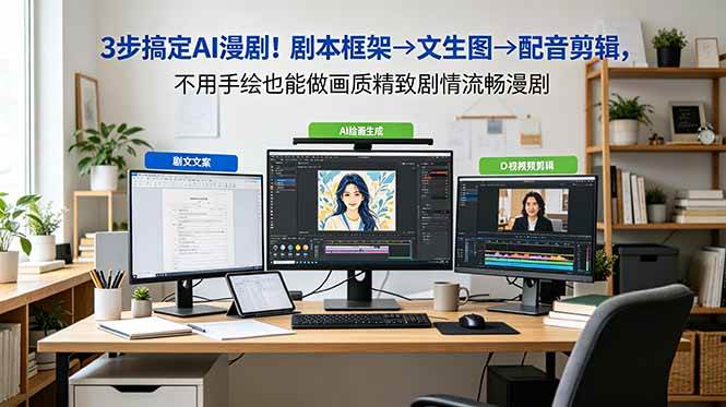（18866期）3步搞定AI漫剧！剧本框架→文生图→配音剪辑，不用手绘也能做画质精致剧情流畅漫剧 - 项目资源网