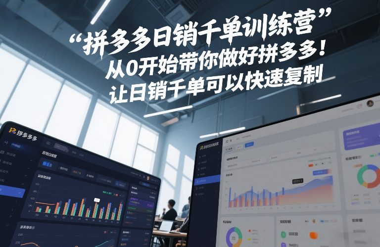 拼多多日销千单训练营，从0开始带你做好拼多多，让日销千单可以快速复制(更新26年6月) - 项目资源网