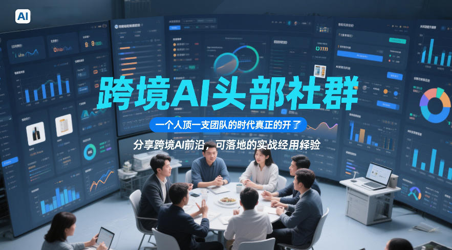 跨境AI头部社群，一个人顶一支团队的时代真正的开始了，分享跨境AI前沿，可落地的实战经验（更新6月19日） - 项目资源网