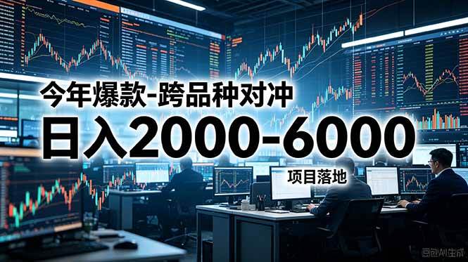 （18918期）今年爆款-跨品种对冲日入2000-6000，项目落地！ - 项目资源网