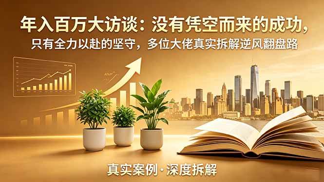 （18891期）年入百万大访谈-更新：没有凭空而来的成功，只有全力以赴的坚守，多位大佬真实拆解逆风翻盘路 - 项目资源网