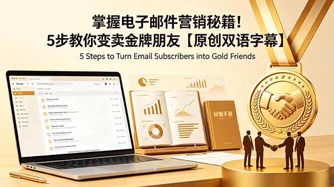 （18923期）掌握电子邮件营销秘籍！5步教你变卖金牌朋友【原创双语字幕】 - 项目资源网