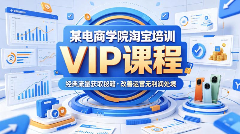 某电商学院淘宝培训VIP课程，各种经典有用的流量获取秘籍，改善运营产品没利润的处境（2026年6月） - 项目资源网