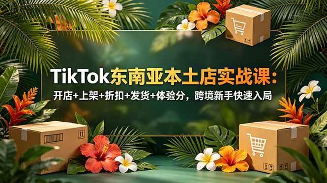 （18984期）TikTok东南亚本土店实战课：开店+上架+折扣+发货+体验分，跨境新手快速入局 - 项目资源网