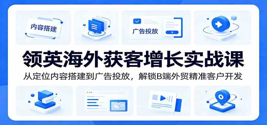 领英海外获客增长实战课：从定位内容搭建到广告投放，解锁B端外贸精准客户开发 - 项目资源网