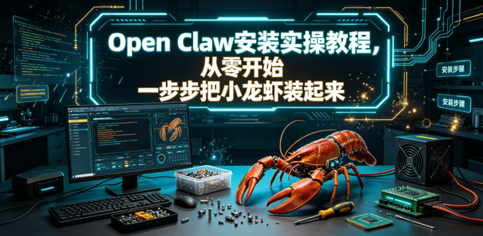 Open Claw安装实操教程，从零开始一步步一步步把小龙虾装起来 - 项目资源网